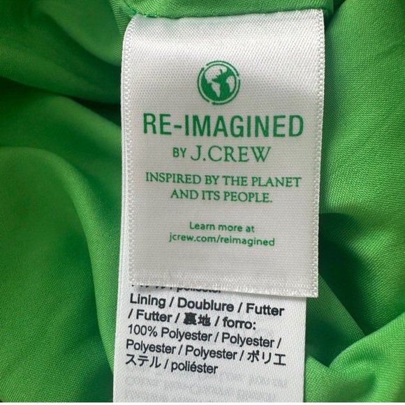 J. Crew Vibrant Green A-Line Linen Skirt with Buttons Size 10T - Picture 5 of 7